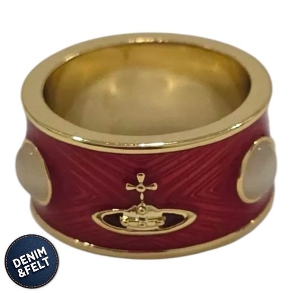 Vivienne Westwood Gold Red Opal King Ring Size 8 | EUC!! ♥️♥️ - Picture 3 of 8